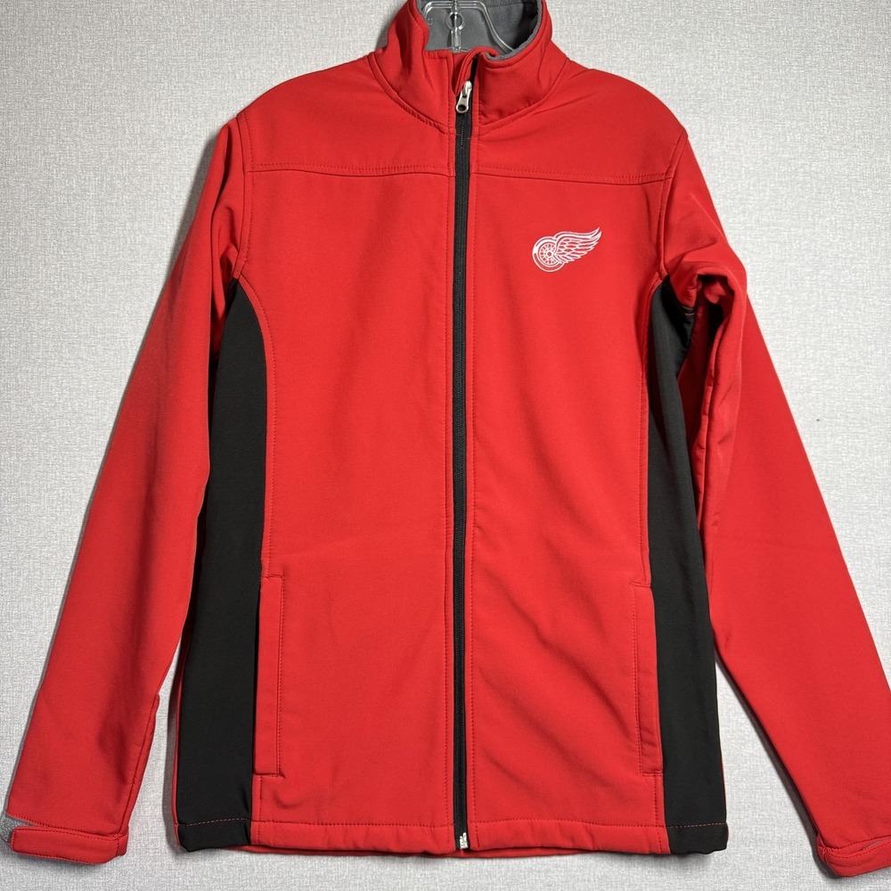 Detroit Red Wings Jacket Mens Small Red NHL Hockey Knights Apparel Full‎ Zip